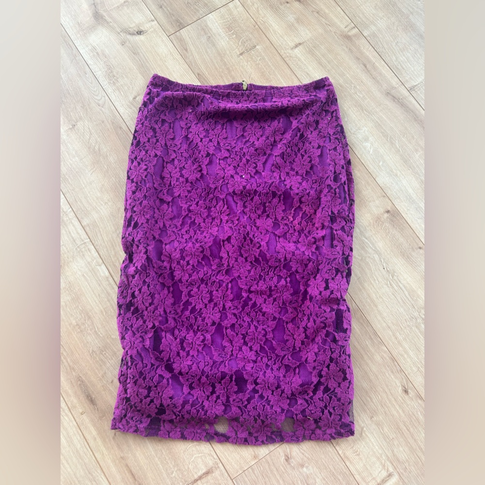 Xhiliration purple lace skirt